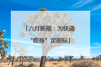 六月新规：为快递“瘦身”定指标