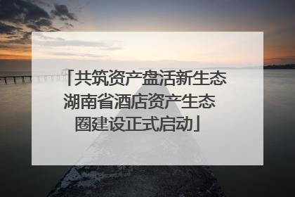 共筑资产盘活新生态 湖南省酒店资产生态圈建设正式启动