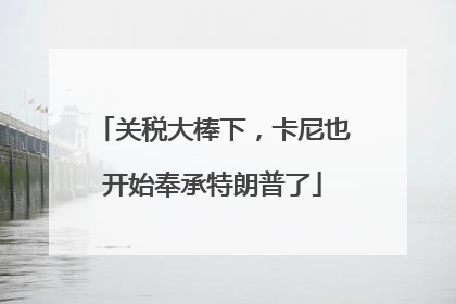 关税大棒下，卡尼也开始奉承特朗普了