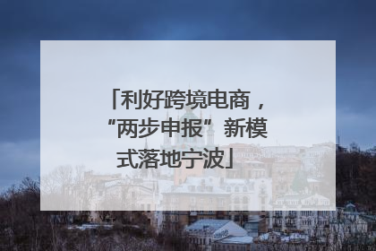 利好跨境电商，“两步申报”新模式落地宁波