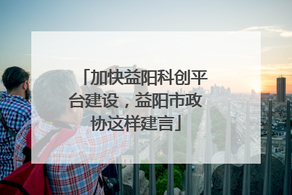 加快益阳科创平台建设，益阳市政协这样建言