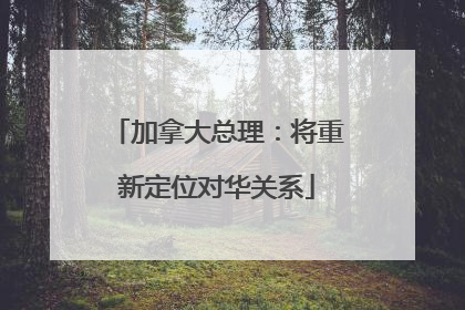 加拿大总理：将重新定位对华关系