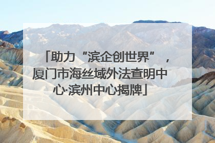 助力“滨企创世界”，厦门市海丝域外法查明中心·滨州中心揭牌