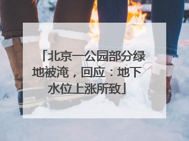 北京一公园部分绿地被淹，回应：地下水位上涨所致