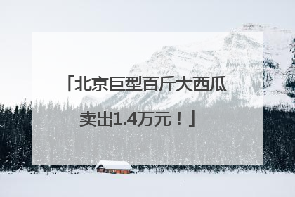 北京巨型百斤大西瓜卖出1.4万元！