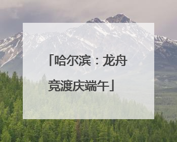 哈尔滨：龙舟竞渡庆端午
