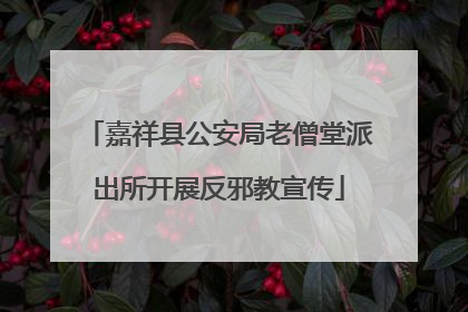 嘉祥县公安局老僧堂派出所开展反邪教宣传