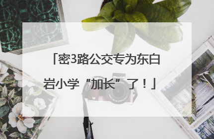密3路公交专为东白岩小学“加长”了！