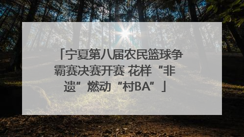 宁夏第八届农民篮球争霸赛决赛开赛 花样“非遗”燃动“村BA”