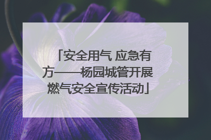 安全用气 应急有方——杨园城管开展燃气安全宣传活动