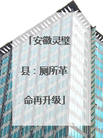 安徽灵璧县：厕所革命再升级