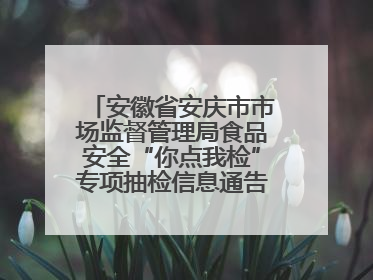 安徽省安庆市市场监督管理局食品安全“你点我检”专项抽检信息通告（2025年第27期）