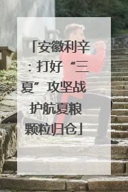 安徽利辛：打好“三夏”攻坚战 护航夏粮颗粒归仓
