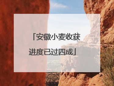安徽小麦收获进度已过四成