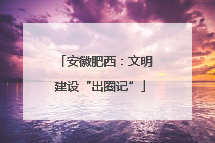 安徽肥西：文明建设“出圈记”