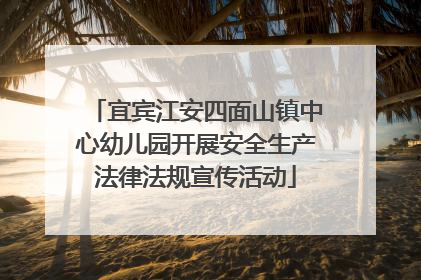 宜宾江安四面山镇中心幼儿园开展安全生产法律法规宣传活动