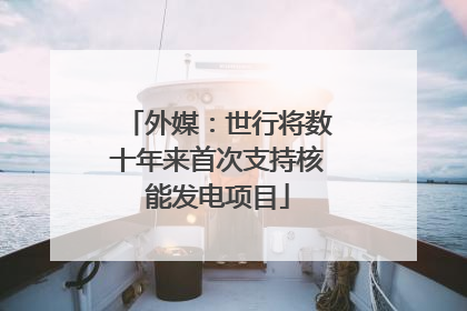 外媒：世行将数十年来首次支持核能发电项目