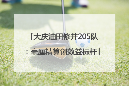 大庆油田修井205队：毫厘精算创效益标杆