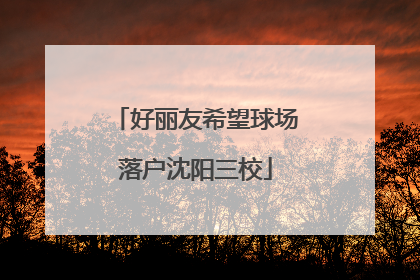 好丽友希望球场落户沈阳三校