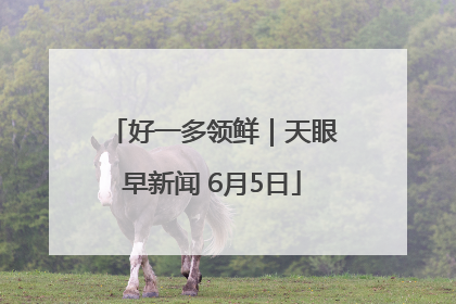 好一多领鲜｜天眼早新闻 6月5日
