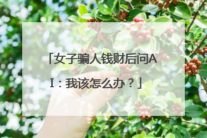 女子骗人钱财后问AI：我该怎么办？