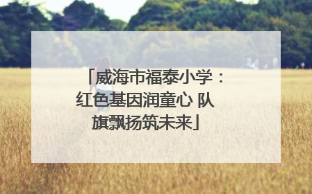 威海市福泰小学：红色基因润童心 队旗飘扬筑未来