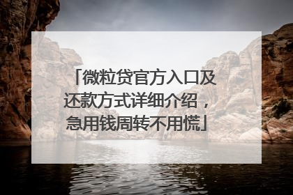 微粒贷官方入口及还款方式详细介绍，急用钱周转不用慌