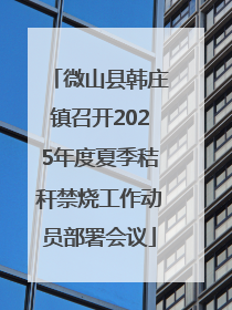 微山县韩庄镇召开2025年度夏季秸秆禁烧工作动员部署会议