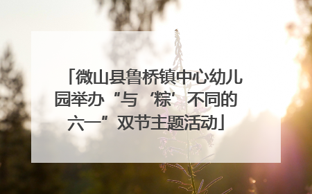 微山县鲁桥镇中心幼儿园举办“与‘粽’不同的六一”双节主题活动