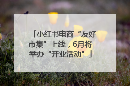 小红书电商“友好市集”上线，6月将举办“开业活动”