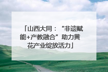 山西大同：“非遗赋能+产教融合”助力黄花产业绽放活力