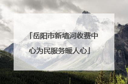 岳阳市新墙河收费中心为民服务暖人心