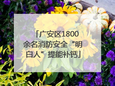 广安区1800余名消防安全“明白人”提能补钙