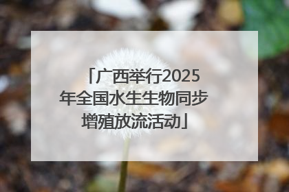 广西举行2025年全国水生生物同步增殖放流活动