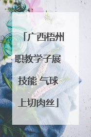 广西梧州职教学子展技能 气球上切肉丝