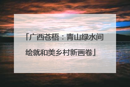 广西苍梧：青山绿水间绘就和美乡村新画卷