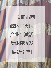庆阳市西峰区“火辣产业”激活集体经济发展新引擎