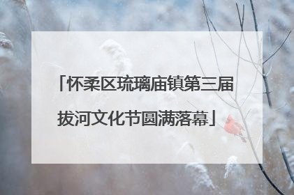 怀柔区琉璃庙镇第三届拔河文化节圆满落幕