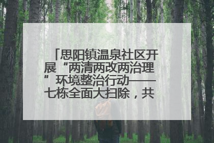 思阳镇温泉社区开展“两清两改两治理”环境整治行动——七栋全面大扫除，共建洁净家园