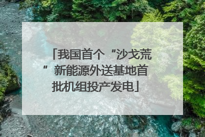 我国首个“沙戈荒”新能源外送基地首批机组投产发电