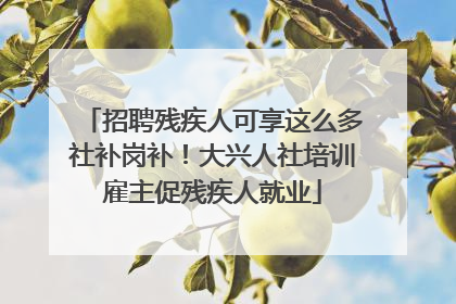 招聘残疾人可享这么多社补岗补！大兴人社培训雇主促残疾人就业
