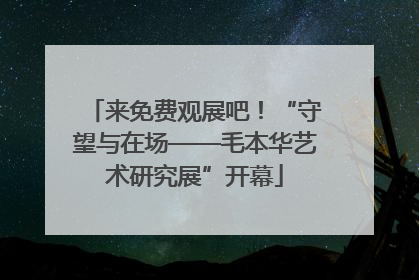 来免费观展吧！“守望与在场——毛本华艺术研究展”开幕