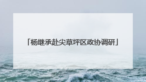 杨继承赴尖草坪区政协调研