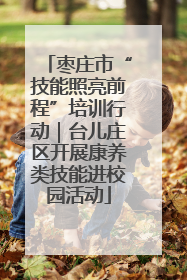 枣庄市“技能照亮前程”培训行动｜台儿庄区开展康养类技能进校园活动