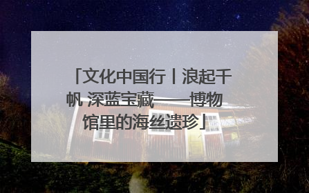 文化中国行丨浪起千帆 深蓝宝藏——博物馆里的海丝遗珍