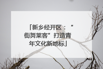 新乡经开区：“街舞莱客”打造青年文化新地标