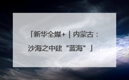 新华全媒+｜内蒙古：沙海之中建“蓝海”