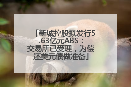 新城控股拟发行5.63亿元ABS：交易所已受理，为偿还美元债做准备