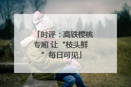 时评：高铁樱桃专厢 让“枝头鲜”每日可见