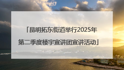 昆明拓东街道举行2025年第二季度楼宇宣讲团宣讲活动